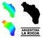 Polygonal Spectral Colored Map of Argentina - La Rioja with Diagonal Gradient