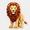 Polygonal Style Lion Stickers - Realistic And Eye-catching