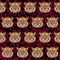 Polygonal tiger pattern background