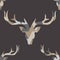 Polygonal vector Deer head. Seamless background. Graphic element for design.