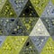 Polygonal yellow and grey stylish modern triangle shapes pattern