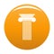 Polyhedral column icon orange