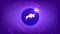 Polymath POLY coin crypto currency themed banner. POLY icon on modern purple color background