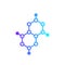 Polymer molecule icon on white