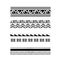 Polynesian armband tattoo stencil. Pattern samoan. Black and white texture.