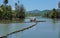 Polynesian fish trap made with stones sea channel