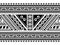 Polynesian geometric seamless vector long horizontal pattern, Hawaiian tribal design inspired by Maori tattoo art