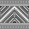 Polynesian geometric seamless vector pattern, Hawaiian tribal cool monochrome design inspired by Maori tattoo art