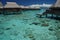 Polynesian overwater bungalows. Moorea, French Polynesia