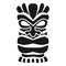 Polynesian wood idol icon, simple style