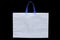 polypropylene Fabric Box Type White bag with blue handle