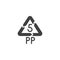 Polypropylene quality vector icon