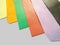 Polypropylene Spunbond Nonwoven Fabric with different colours on white background