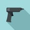 Polyurethane foam pistol icon, flat style
