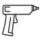 Polyurethane foam pistol icon, outline style