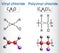 Polyvinyl chloride PVC and vinyl chloride monomer molecule. St