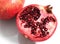 Pomegranata Fruit, punica granatum against White Background