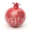 Pomegranate Algorithmic Art On White Background