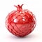 Pomegranate Algorithmic Art On White Background