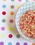 Pomegranate beans in a cute bowl