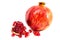 Pomegranate collection Isolated on a white background. Clipping Path