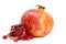 Pomegranate collection Isolated on a white background. Clipping Path