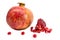 Pomegranate collection Isolated on a white background. Clipping Path