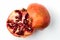 Pomegranate divided in half