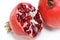 Pomegranate fruit isolated with white background