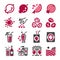 Pomegranate icon set