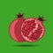 Pomegranate illustration. Garnet icon