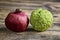 Pomegranate and Osage Orange