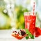 Pomegranate and peppermint fruit juice blend