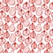 Pomegranate seamless pattern with leaves.