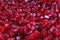 Pomegranate seeds, the edible insides of the pomegranate, are little ruby red bursts of sweet and tart deliciousness