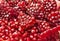 Pomegranate seeds fruit macro