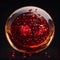 pomegranate seeds in an orb. Generative AI