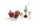 Pomegranate and stemware with liqueur