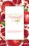 Pomegranate vertical banner