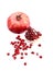 Pomegranate on white isolated