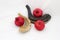 Pomegranates and a horn symbols of the Jewish new year (Rosh HaS