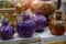 Pomegranates made of glass, in souvenir stores in the jerusalem