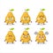 Pomelo cartoon character with various angry expressions