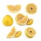 Pomelo or Chinese grapefruit isolated on the white background