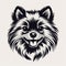 Pomeranian Dog Head Logo Vector Illustration