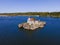 Pomham Rocks Lighthouse aerial view, Rhode Island, USA