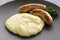 Pommes Aligot and grilled sausage