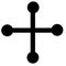 pommy cross symbol with white background. Christian old cross symbol.