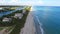 Pompano Beach, Florida`s Atlantic Coast, Drone View, Amazing Landscape