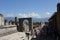 Pompei roman Forum and tourists